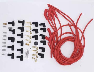 8.5mm Spark Plug Wire Set V8 - 45 degree boots red, Ophalen of Verzenden, Nieuw
