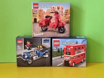 Lego Set - Creator - Hot Road, Vespa, Autobus a 2 piani, Nieuw
