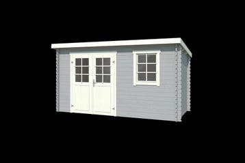 Outdoor Life Blokhut Amira Platinum Grey-Wit 380 x 175 cm, Nieuw