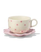 HEMA Kop en schotel 220ml keramiek bloemen, Verzenden, Nieuw