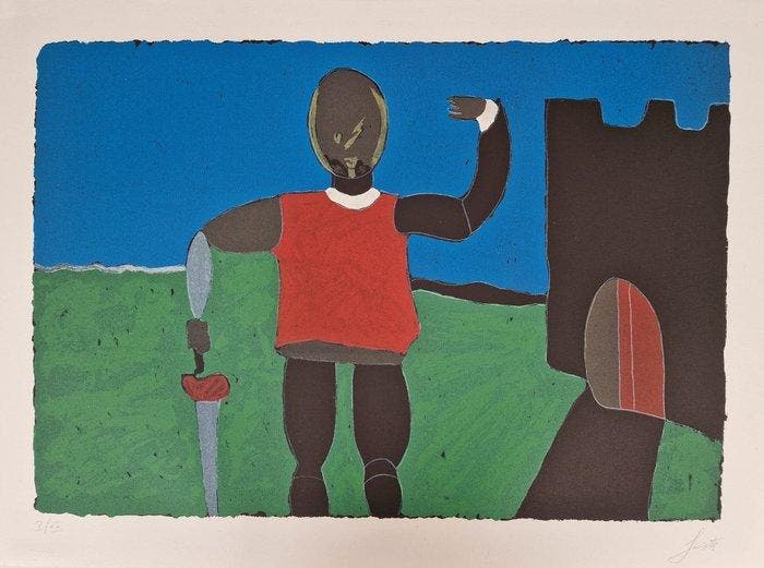 Tano Festa (1938-1988) - Ancestor with Castle, Antiek en Kunst, Antiek | Overige Antiek