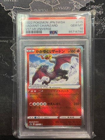 Pokémon - 1 Graded card - Charizard - PSA 10 - Sword &, Hobby en Vrije tijd, Nieuw