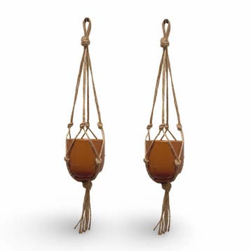 Voordeelset van 2 Plantenhangers - Jute - Kies Lengte -, Ophalen of Verzenden, Nieuw