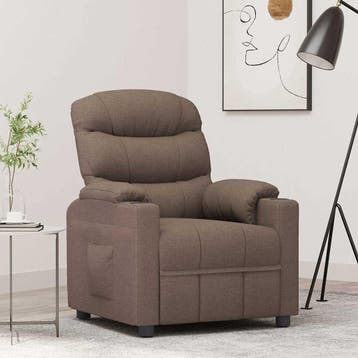 Verstelbare Fauteuil Taupe | Retourdeal 54% Korting, 75 tot 100 cm, Ophalen of Verzenden, Zo goed als nieuw, 75 tot 100 cm