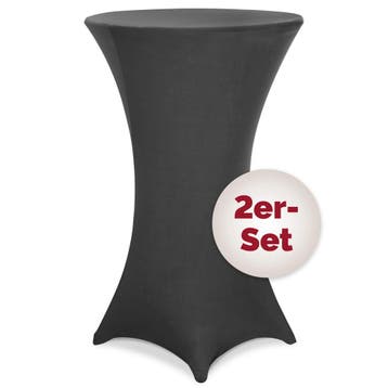 Statafelhoezen Set van 2 Antraciet Ø80cm (Voor in Huis), Verzenden, Nieuw