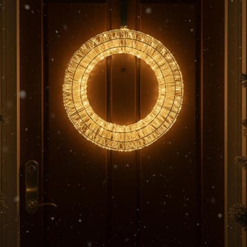 Kerst hanglamp krans zilver 45cm incl. LED IP44 - Nawa, Verzenden, Nieuw
