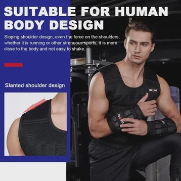 Verstelbaar Trainingsvest met Gewichten (20kg) voor Fitness,, Verzenden, Nieuw