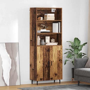 vidaXL buffetkast Oud Hout 69,5 x 34 x 180 cm Geengineerd, Minder dan 50 cm, Verzenden, Nieuw, Minder dan 100 cm