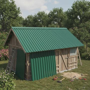 Dakplaten Groen Verzinkt Staal - 12 Stuks - 80x36 cm, Verzenden, Nieuw