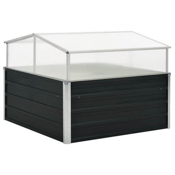 vidaXL Tuinkas 100x100x77 cm gegalvaniseerd staal antraciet, 100 cm of meer, Verzenden, Nieuw, Metaal
