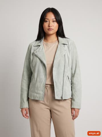 H&M Leren jassen Dames maat L Groen Vintage, Kleding | Dames, Ophalen of Verzenden, Nieuw
