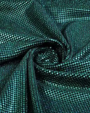 Fluweel Stretch Strass Groen, Nieuw, Groen