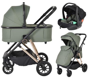 Moni Merci Dark Green 3-in-1 Kinderwagen met i-Size, Verzenden, Nieuw