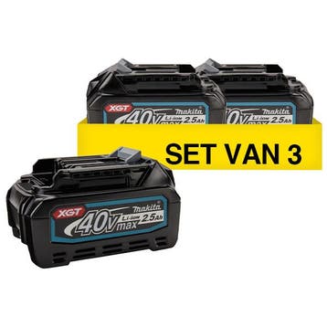 Startset: 3 stuks Makita BL4025 XGT / 40V Max, origineel, Verzenden, Nieuw