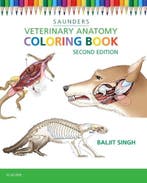 Veterinary Anatomy Coloring Book 9781455776849, Zo goed als nieuw