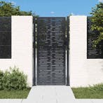 vidaXL Poort 100x200 cm met vierkant staal antracietkleurig, Tuin en Terras, Verzenden, Nieuw