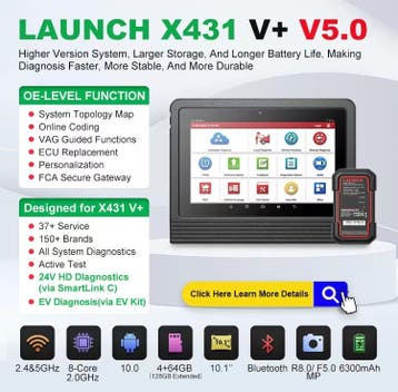 Launch X431 V+ 5.0 2026 universeel uitleesapparaat obd eobd, Auto-onderdelen, Verzenden, Nieuw