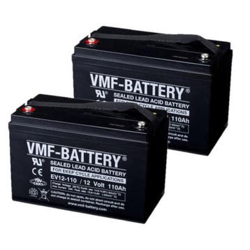 2 stuks: VMF EV12-110 AGM Deep Cycle accus 12V, origineel, Verzenden, Nieuw