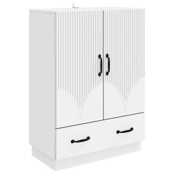 vidaXL Dressoir met lade Wit 66 x 34,5 x 92 cm Bewerkt hout, Verzenden, Nieuw, Overige houtsoorten, Minder dan 50 cm