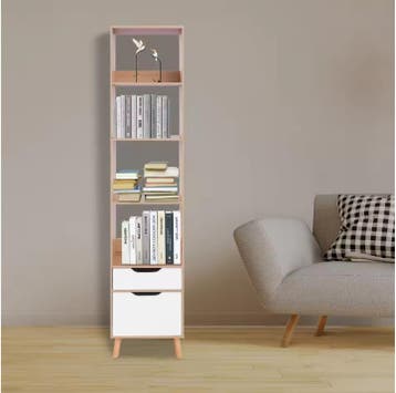 Hoge Boekenkast met Lade – Vrijstaand Opbergrek Kast, Huis en Inrichting, Kasten | Boekenkasten, Verzenden, Nieuw