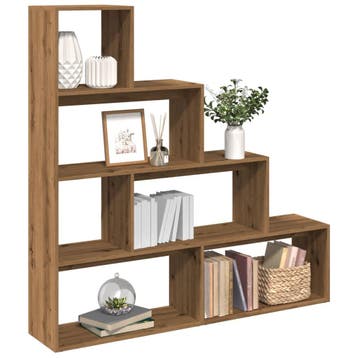 vidaXL Kamerscherm / boekenkast 143,5x29x143,5 cm hout, Minder dan 50 cm, Verzenden, 100 tot 150 cm, Nieuw