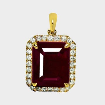 Zonder minimumprijs - Hanger - 14 karaat Geel goud, HRD 7,01, Sieraden, Tassen en Uiterlijk, Antieke sieraden