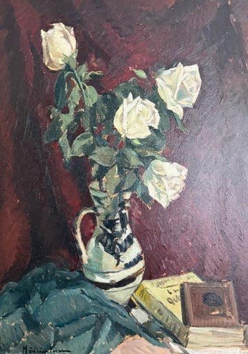 Apostol Manciulescu (1887-1962) - Pitcher with roses