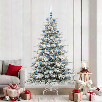 vidaXL Kunstmatige Inklapbare Kerstboom Wit 210 cm PE en PVC, Diversen, Kerst, Verzenden, Nieuw
