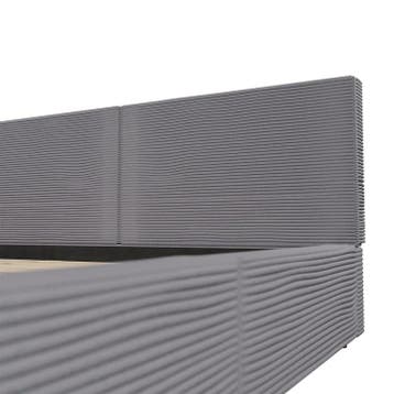 Gestoffeerd Bed Salerno - Corduroy - 180x200cm - Grijs, Verzenden, Nieuw