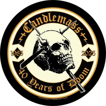 Candlemass 40 Years of Doom Backpatch officiële merchandise, Ophalen of Verzenden, Nieuw, Kleding