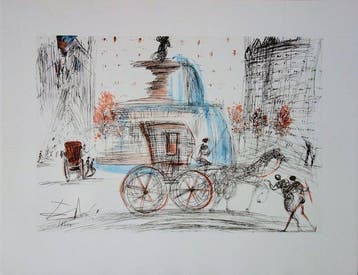 Salvador Dali (1904-1989) - New-York City: Plaza