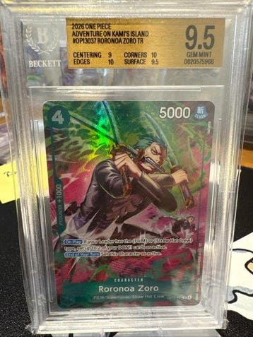 Bandai - 1 Graded card - One Piece - Roronoa Zoro OP13037, Hobby en Vrije tijd, Verzamelkaartspellen | Overige, Nieuw