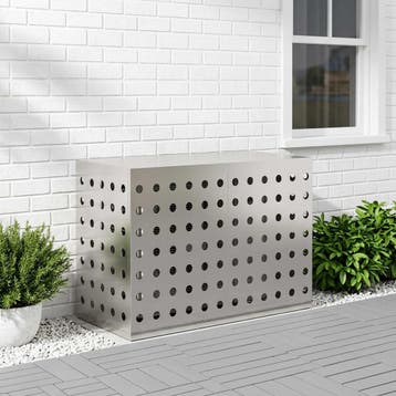vidaXL Airconditioner hoes zilver 90 x 40 x 60 cm Roestvrij, Verzenden, Nieuw