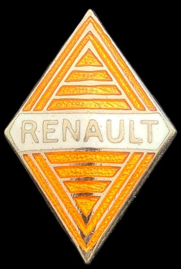 Renault pin- ruitmodel oranje-wit, Verzamelen, Speldjes, Pins en Buttons, Verzenden, Nieuw, Speldje of Pin
