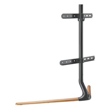 TV standaard Ystad 76,5x97x35 cm zwart en houtkleurig tot 65, Verzenden, Nieuw