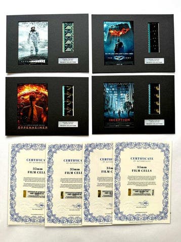 Christopher Nolan – Rare Set of 4 Mounted 35mm Film Cells –, Nieuw