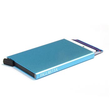 Figuretta Aluminium Hardcase RFID Cardprotector Lichtblauw, Verzenden, Nieuw, Blauw, Overige merken