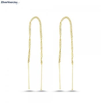 Gold plated 925 zilveren threader staafjes, Verzenden, Nieuw, Zilver