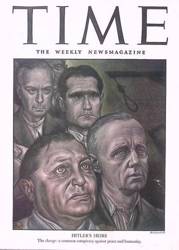 Cover Time Magazine1945 met de heren van hitler, Verzamelen, Militaria | Tweede Wereldoorlog, Verzenden