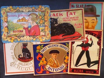 Anonymous - A rare collection of 87 small Spain posters of