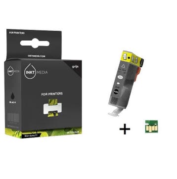 Geschikt Canon CLI-526GY inktcartridge Grijs MET CHIP, Nieuw, Cartridge, Inktmedia