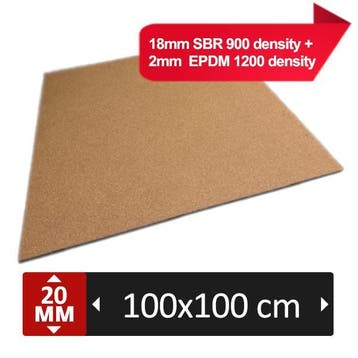 RUBBER SPORTVLOER TEGEL FIT ULTRA zand kleur EPDM 100x100x2, Ophalen of Verzenden, Nieuw