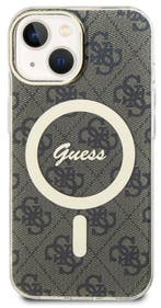 Guess iPhone 15 Back Cover hoesje Magsafe IML 4G Bruin, Verzenden, Nieuw, Frontje of Cover