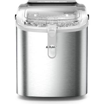 Ruhhy Ijsblokjesmachine 1,2 L zilver met ijsschep 12 kg p..., Huis en Inrichting, Ophalen of Verzenden, Nieuw