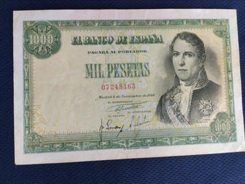 Spanje. – 1000 Pesetas 1949 - Pick 138 - Sin Serie (Zonder