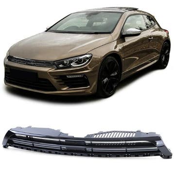 Grill Volkswagen Scirocco 08-14 R Look Glans Zwart, Ophalen of Verzenden, Nieuw