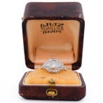 Zonder minimumprijs - Cocktailring Platina - 0.30ct. tw., Sieraden, Tassen en Uiterlijk, Antieke sieraden