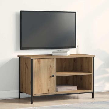 vidaXL TV-kast 80 x 40 x 50 cm artisanaal eikenkleurig, Minder dan 50 cm, Verzenden, Nieuw, Minder dan 100 cm
