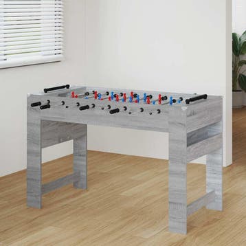 vidaXL Honkbaltafel Grijze Sonoma 125 x 60,5 x 80 cm Bewerkt, Kinderen en Baby's, Speelgoed | Voetbaltafels, Verzenden, Nieuw