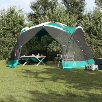 vidaXL Muskietentent met dak Zeegroen 434 x 434 x 230 cm, Verzenden, Nieuw, Tot en met 2